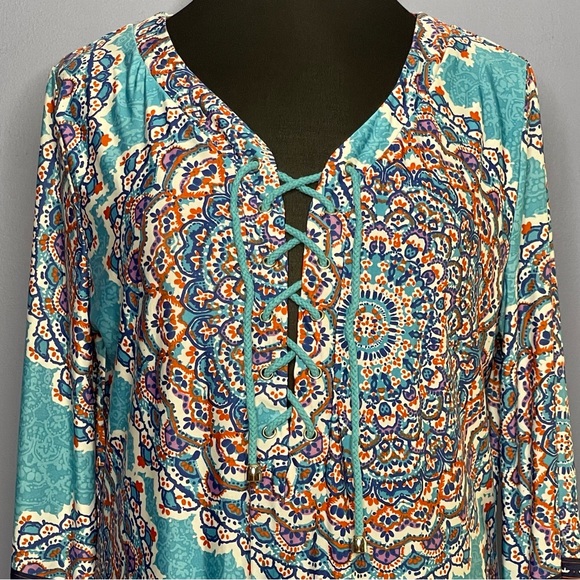 Beach Break Boho Summer Dress Size Large - Picture 2 of 8